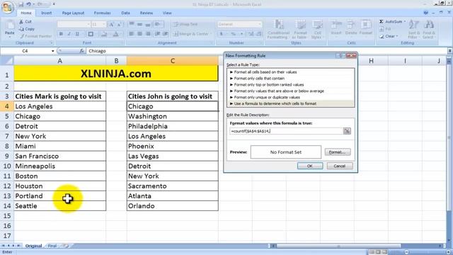 How to compare two lists in Excel смотреть онлайн