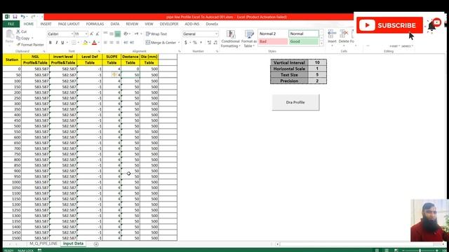 How to Create Pipe Line Profile Excel to Autocad смотреть онлайн
