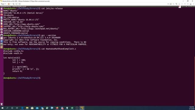 C Programming | How to Use math.h in C: compile and execute смотреть онлайн