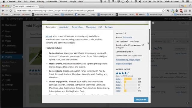 Lecture 3: Install Wordpress Jetpack Plugin смотреть онлайн