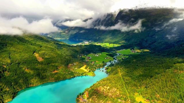 Norway 4kvideo | Sky Scenic Relaxation Film | With Peaceful Relaxing Music | And Nature