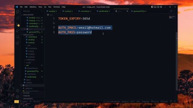 Simple Node Auth Backend #6 - OTP System I смотреть онлайн