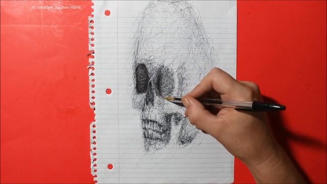 3D Skull Drawing | Scribble Trick Art / Anamorphic Optical Illusion смотреть онлайн