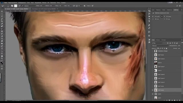 Portrait | Портрет в Photoshop | Tyler Durden | Fight Club смотреть онлайн