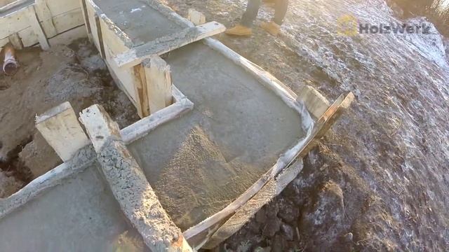 Баня из бруса. Обзор ленточного фундамента смотреть онлайн
