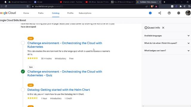 Challenge environment - Orchestrating the Cloud with Kubernetes - Quiz solution || The Arcade 2023 смотреть онлайн