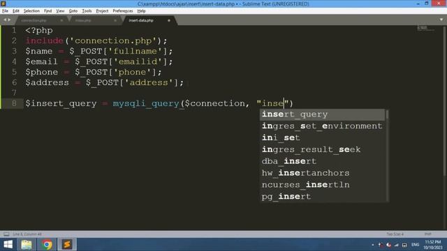 Insert Data using Bootstrap Modal in PHP with AJAX Jquery with Source Code смотреть онлайн
