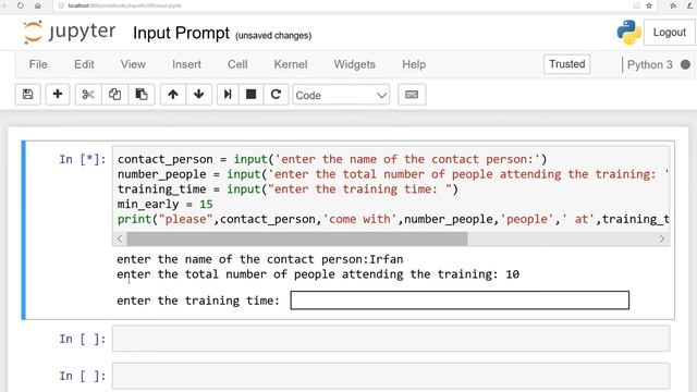 Python: Lesson 24: Jupyter Notebook: Coding with input prompt: Urdu /Hindi Saima Academy смотреть онлайн