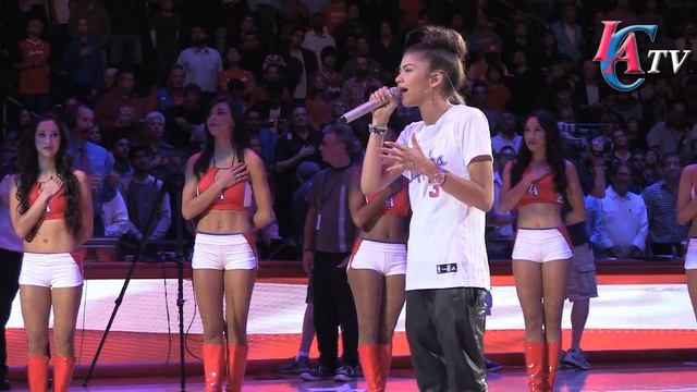 Zendaya Sings National Anthem