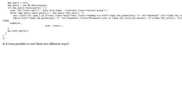 Wordpress: Sort Custom Post Type by Category ID then Post Name смотреть онлайн