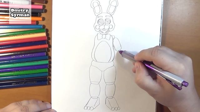 How to draw Toy Bonnie, FNAF, Как нарисовать Той Бонни смотреть онлайн