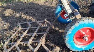 ?Простая сцепка бороны с мотоблоком!