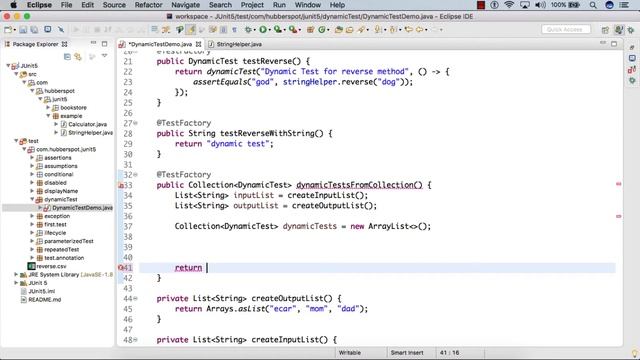 JUnit 5 - Demo - Dynamic Tests using Collection смотреть онлайн