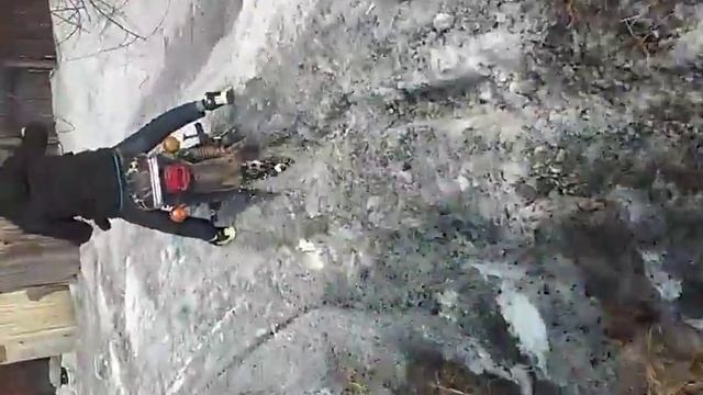 Рою снег на мотоцикле "Минск" :D смотреть онлайн