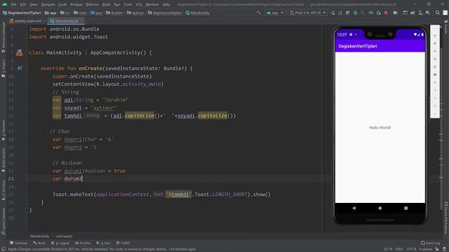 6. Kotlin Boolean Veri Tipleri смотреть онлайн