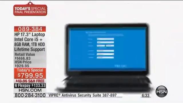 HP Pavilion 17.3" LED Intel Core i5, 8GB RAM 1TB HDD Win... смотреть онлайн