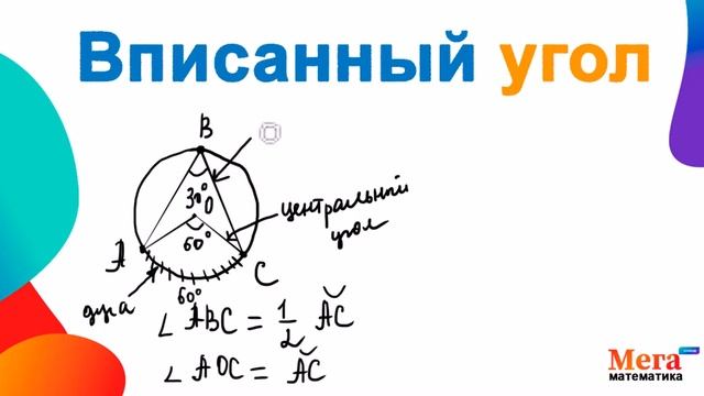 Что такое вписанный угол? | Окружность | Радиус | Центральный угол | МегаШкола | Математика 8 класс смотреть онлайн