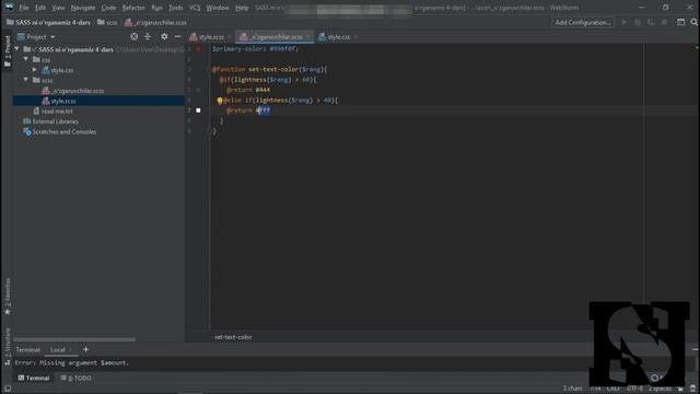 SASS yodamida function yaratish va qo'llash haqida... смотреть онлайн
