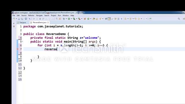 reverse a string (write a java program to reverse a string) || java e planet смотреть онлайн