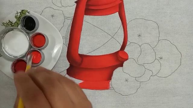 Lampião Vermelho com Flores Capuchinhas Pintura em Tecido Parte 1 - Aula 353 Bruno Silva смотреть онлайн
