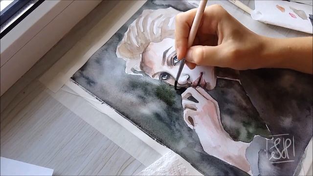 Paint With Me // Watercolor Portrait // Astrid