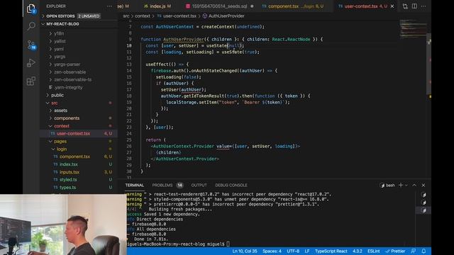 Full Stack React 15: Firebase Authentication and User Context смотреть онлайн