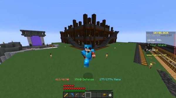 Hypixel Skyblock : HOW TO GET RID OF THE SKYBLOCK MENU! l Minecraft Skyblock (17)