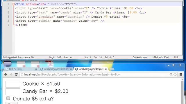 PHP 18 1 form example смотреть онлайн