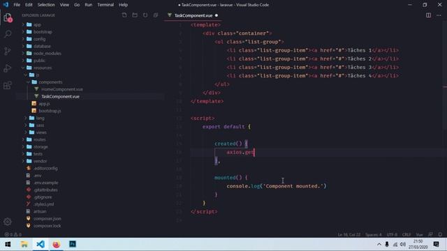 Application Laravel et VueJS - Récupérer des données avec Axios смотреть онлайн
