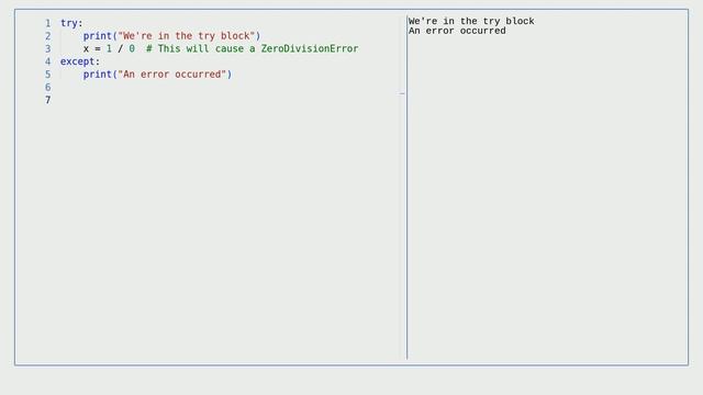 Python - Error Handling: Try Except Block смотреть онлайн