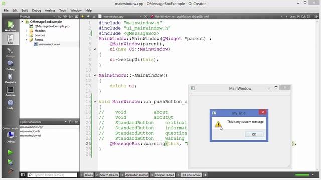 Qt Tutorials For Beginners 6 - QMessageBox смотреть онлайн
