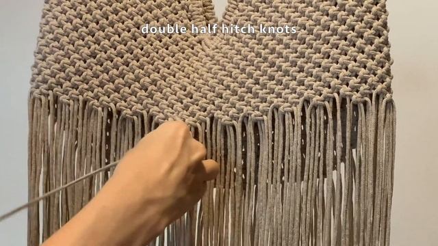 DIY | MACRAME „V” BAG TUTORIAL | How to make macramé bag | macrame bag new design | 3 mm cotton cor смотреть онлайн