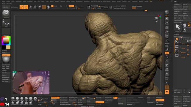 Marvel`s Venom character Sculpting in Zbrush II PART-14 Spider symbol смотреть онлайн