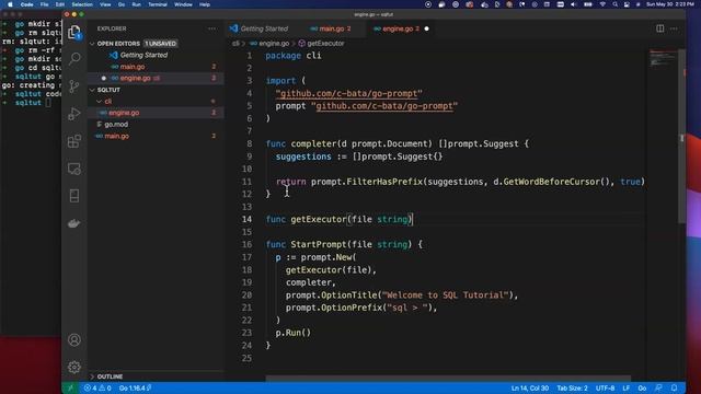 Golang Project - Relational Database - Ep 1 - Building A REPL смотреть онлайн