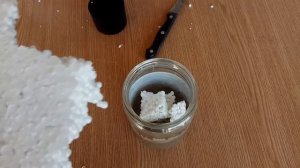 Пенопласт растворяем в ацетоне и заливаем в форму. Эксперимент