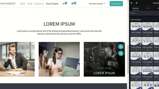 Team Snippets Odoo, Team Blocks Odoo смотреть онлайн