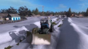 [РП] РАСЧИСТИЛ ДОРОГУ ВОЗЛЕ ДОМА НА КУРАЕ! РАБОТАЮ НА СТАРОМ Т-150К С ОТВАЛОМ! Farming Simulator 17