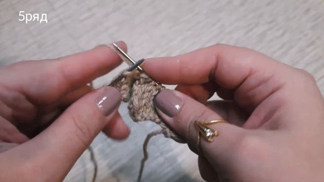 Чалма-повязка спицами узором "крылья Ангела" смотреть онлайн