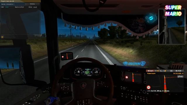 ETS2 MP ▶ Внешка груз «Брёвна»