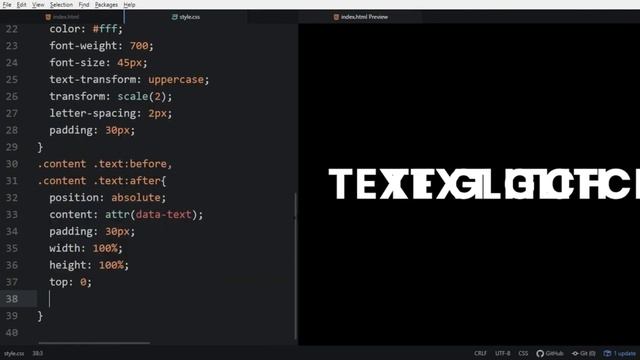 HTML & CSS Text Glitch Effect | CodingSA смотреть онлайн
