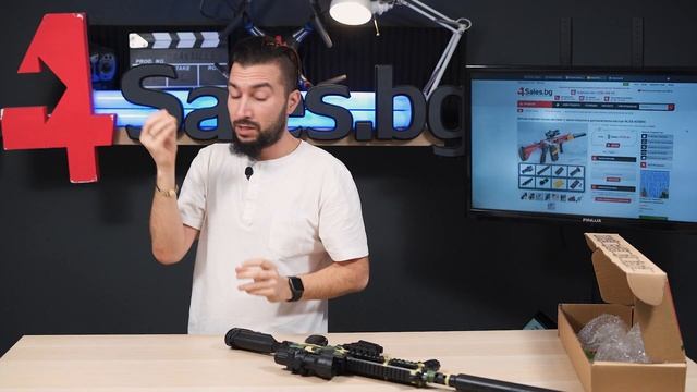 Детска играчка пушка автомат с меки патрони и допълнителни екстри - 4sales.BG смотреть онлайн