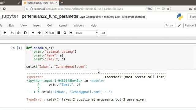 Kelas Python 3 - Function dengan Parameter #22 смотреть онлайн