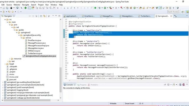 Spring Boot Application using Annotation Based Configuration Example смотреть онлайн
