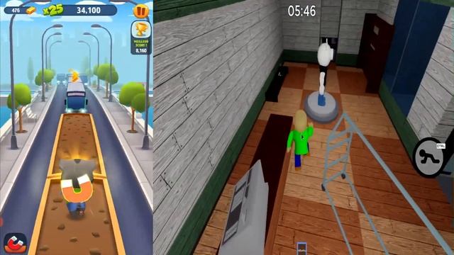 Talking Tom Gold Run vs ROBLOX PIGGY смотреть онлайн