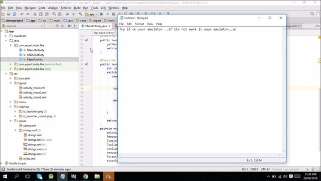 How to change language through Menu Bar in [Android Studio ] смотреть онлайн