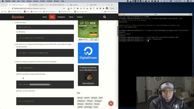 Getting Started With Laravel on Mac with Composer and MAMP смотреть онлайн