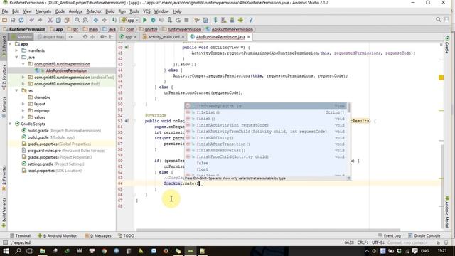 Android tutorial: Requesting Permissions at Run Time in Android 6.x смотреть онлайн