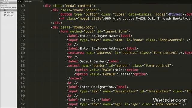 PHP Ajax Update MySQL Data Through Bootstrap Modal YouTube смотреть онлайн