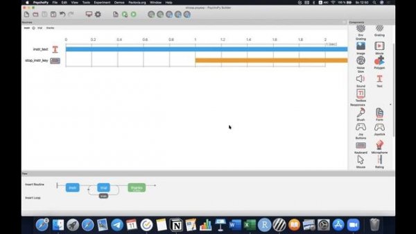 PsychoPy Builder Crash Course. Часть 1: интерфейс, компоненты Text, Polygon, Keyboard, Mouse