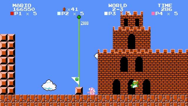 Super Mario Bros., but it's 4 PLAYER CO-OP?! смотреть онлайн